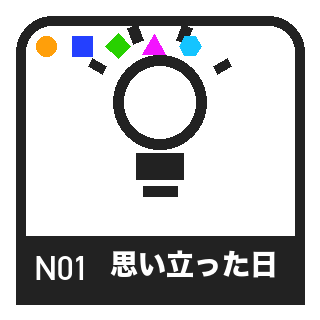 N01 思い立つのピクトグラム