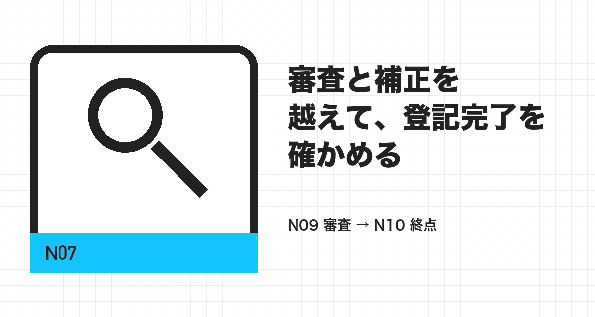 審査と補正を越えて、登記完了を確かめる