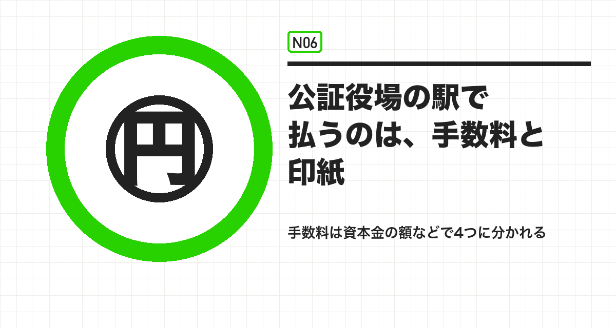 公証役場の駅で払うのは、手数料と印紙