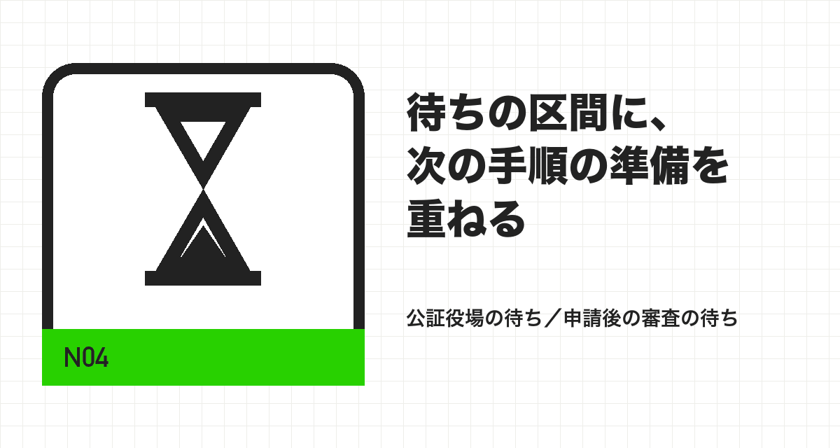 待ちの区間に、次の手順の準備を重ねる
